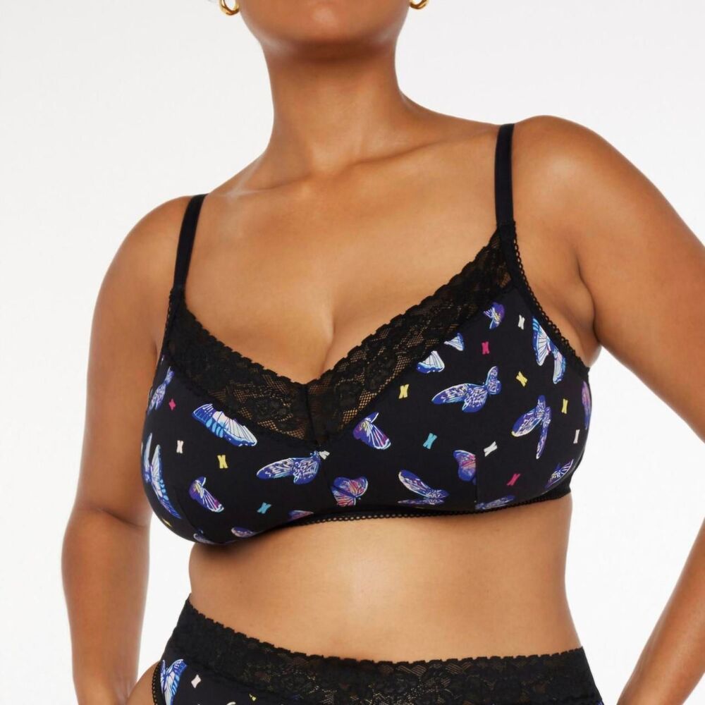 Savage x Fenty Bad Butterfly Bralette Lace Size Small